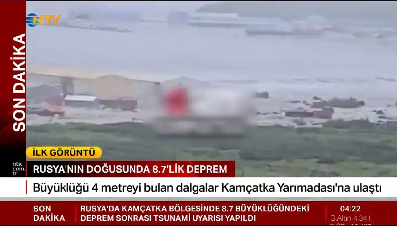 Kamçatka Kıyılarında İlk Tsunami Dalgaları Görüldü: Halkta Panik ve Endişe