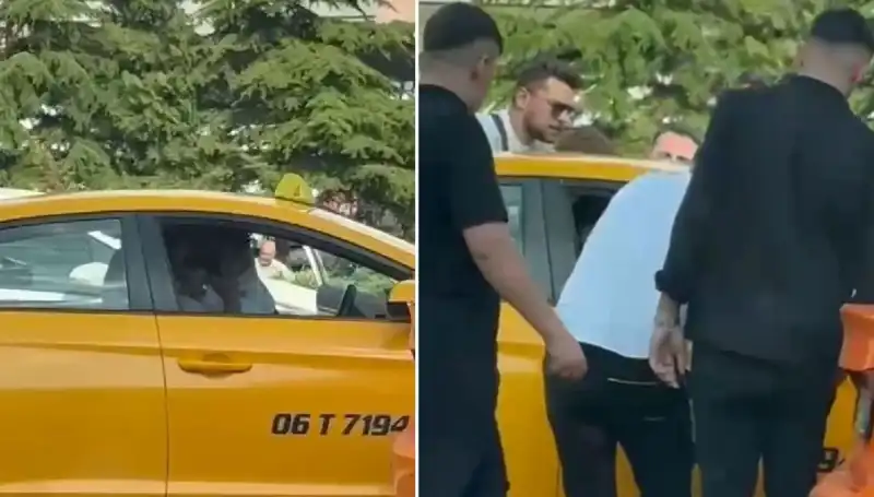 Trafikte Gerilim! Taksi Şoförüyle Kavga Eden Adam Yumruk Attı